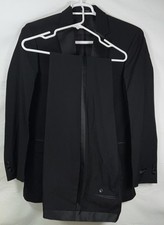 NWT Men  s Pronto Uomo Formal Wear 2 Piece Black Tuxedo w/ Satin 38 Long 32 Waist