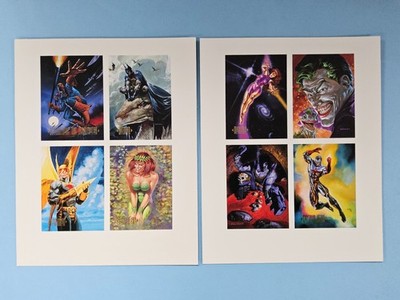 2x 1994 SkyBox DC Comics MASTER SERIES ~ 4 Card PROMO Panel LOBO Joker BATMAN