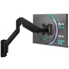 WALI Single Monitor Wall Mount, Gas Spring Monitor Arm for 1 Screen up to 32 inc