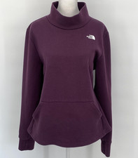The North Face Sweatshirt Womens XL Purple Funnel Neck Kangaroo Pocket Outdoor