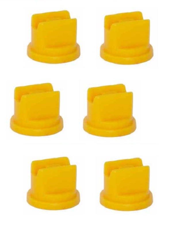 Pack of 6 - Greenleaf Spraymax Extended Range Yellow Spray Tip 110° SMP11002