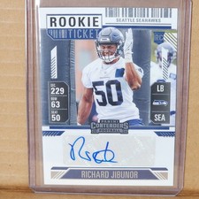 Richard Jibunor 2024 Contenders Rooke Ticket Autograph Seattle Seahawks