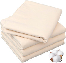 63In X 10.9 Yards 100 Cotton Muslin Fabric, Medium Weight Natural Unbleached Mu