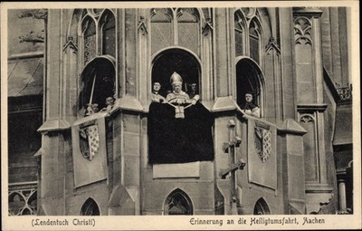Postcard Aachen in North Rhine-Westphalia, loincloth of Christ, sanctuary trip - 3301051