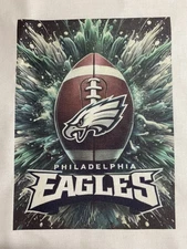 1 Philadelphia Eagles Quilt Block Football  Material Fabric Logo#6