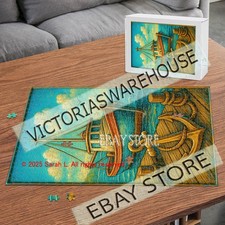 500 piece jigsaw puzzle Nautical boat dock coastal marine wal