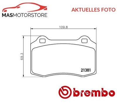 SATZ BREMSBELÄGE BREMSKLÖTZE HINTEN BREMBO P 36 020 P FÜR VOLVO V70 II,S60 I