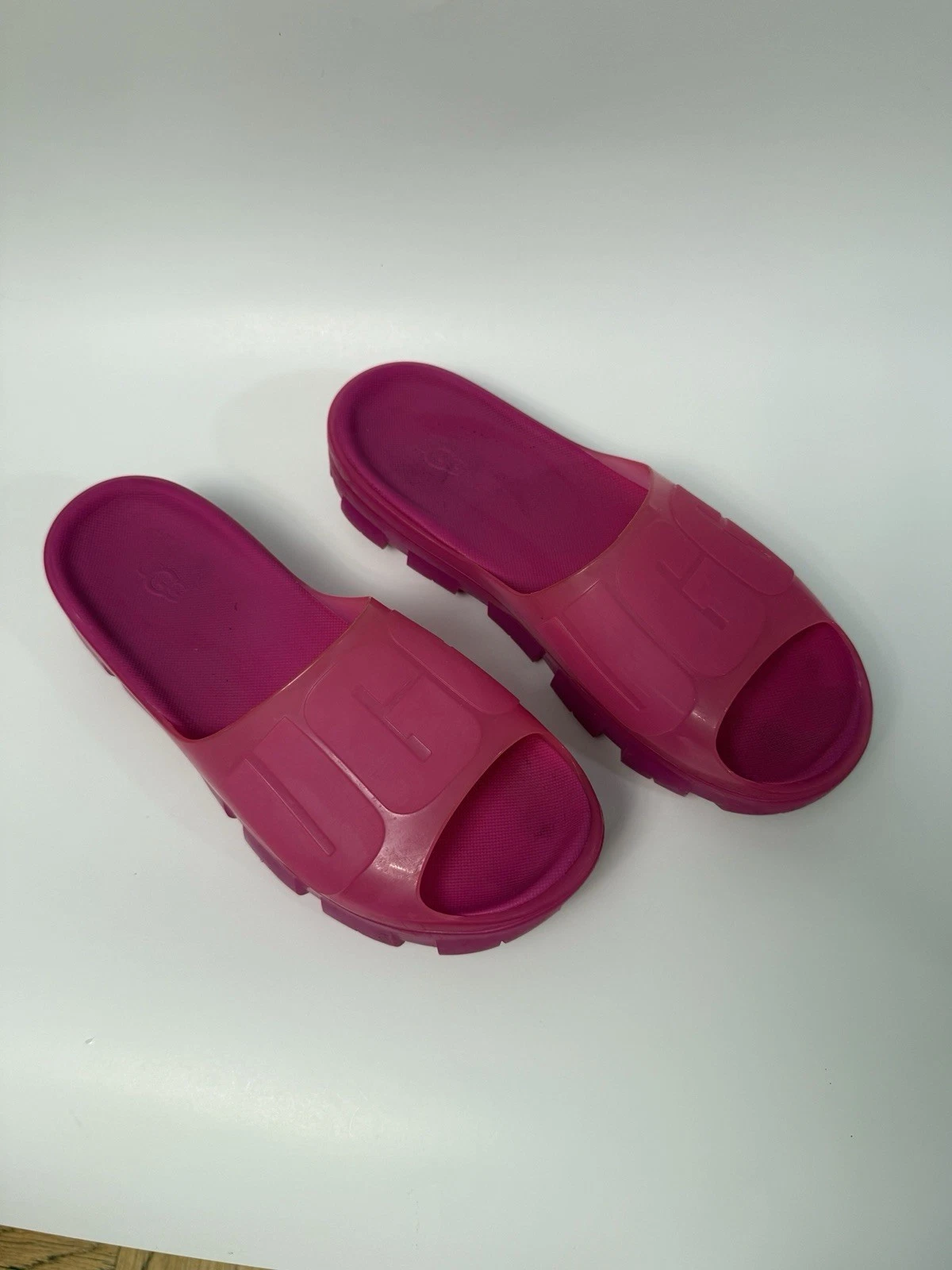 Sandali UGG donna taglia 9 jelly slide rosa drago frutta scarpe slip on