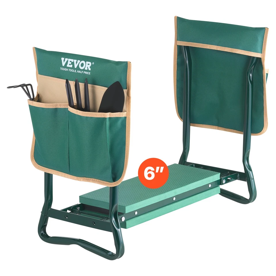 VEVOR Agenouilloir Tabouret Jardinage Banc Pliable Siège de Jardin 15 cm 150 kg - Photo 1/4