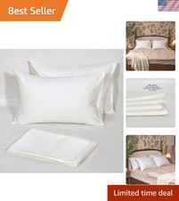 800 Thread Count Pillow Cases 100 Cotton  Queen Queen  U.S.Standard  White
