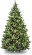 National Tree Company 6.5ft Pre-Lit Carolina Pine Christmas Tree 650 Light,Green