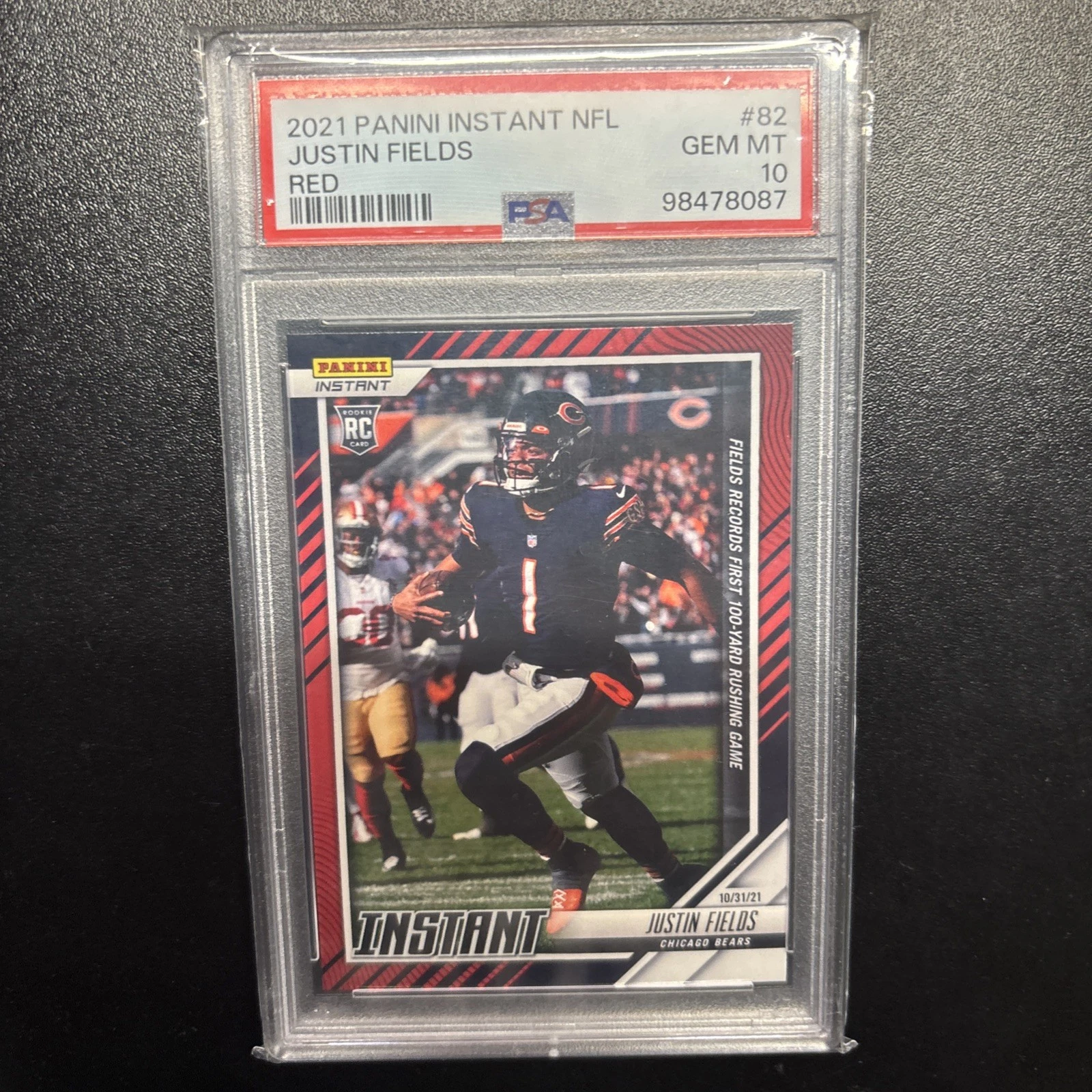 Justin Fields Panini Instant NFL #82 Red