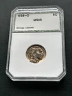 1938-D HGCS Buffalo Nickel 5c