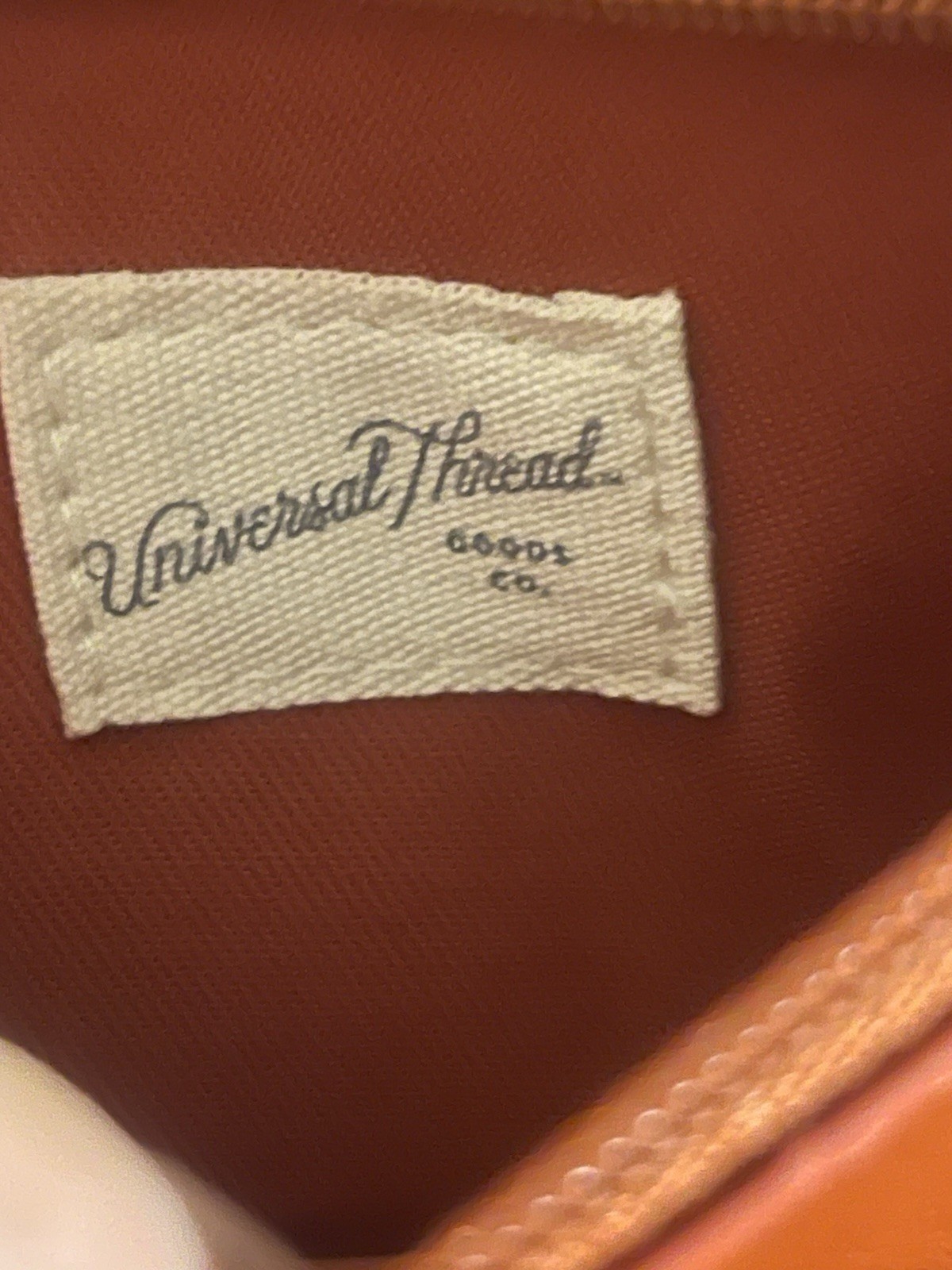 Universal Thread Brick Red Checkered Zip Wallet - image 3