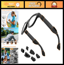 Waterproof Silicone Eyeglass Ear Grip & Cover Set for Smart Glasses, Sweat-proof