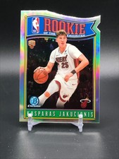 2025-26 Bowman Basketball Kasparas Jakucionis ROTY Favorites Refractor RC Heat