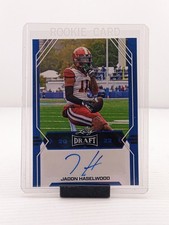 2022 Leaf Draft - Autographs Jadon Haselwood #BA-JH3 Blue Autograph 