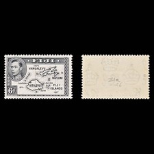 8302: Fiji SG261a 6d Violet black 1944 Mint MLH C£26