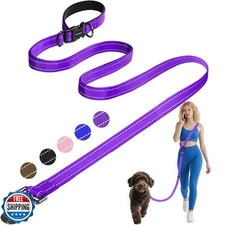 Kazazoo Hands-Free Dog Leash Adjustable Length 3-6 Ft, Waist for Dog Walking,