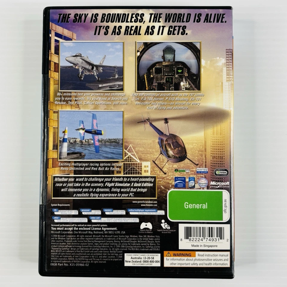 Microsoft Flight Simulator X Gold Edition Deluxe Acceleration Expansion PC Game - Image 2 of 4