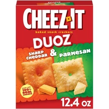 Cheez It Duoz Sharp Cheddar And Parmesan Baked Snack Crackers 12.4Oz Box