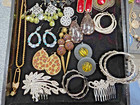 Vintage To Now Crystal Rhinestone Glitter Jewelry Bracelets Earrings Signed ++ — photo 7