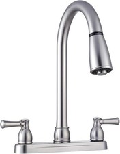 RV Non-Metallic Low Weight Plastic ResinTwo-Handle Pull-Down Kitchen Sink Faucet