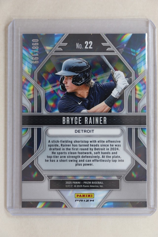 Bryce Rainer - 2025 Panini Prizm Baseball Red Prizmatic #98/199 Tigers ...