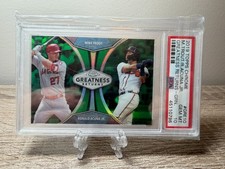2019 Topps Chrome TROUT & ACUNA #GRE10 Greatness Returns Green /99 PSA 10 GEM
