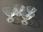 4 Vintage Anchor Hocking Berwick Boopie Clear Glass Sherbet Glasses 3.5"