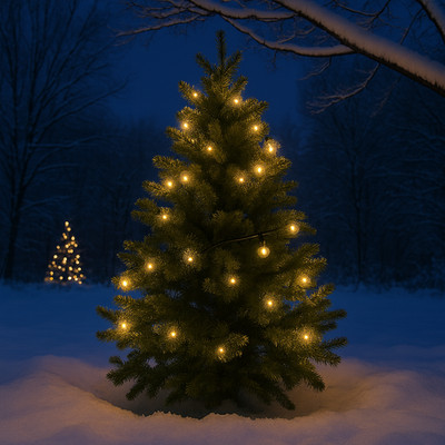 Weihnachtsbaum Lichterkette | Magischer Garten | für Innen & Außen | USB