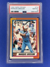 1990 Topps Tiffany #714 MARQUIS GRISSOM RC Expos PSA 10 GEM MINT Low Pop