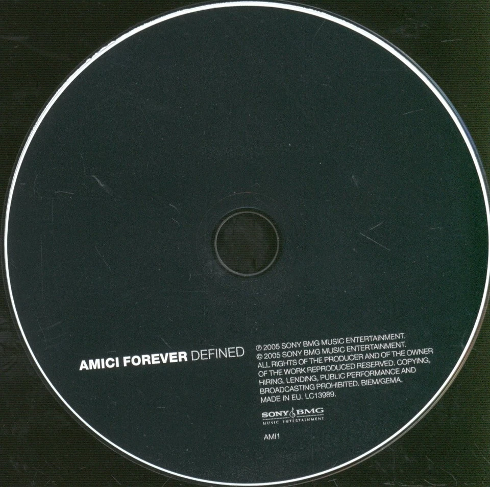 AMI1 Amici Forever Defined CD Europa RCA 2005 In Promo-Kartenhülle - Bild 3 von 3
