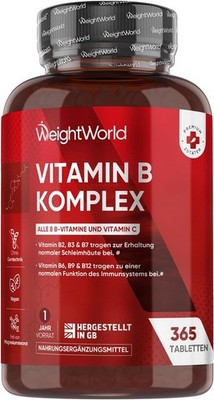 Vitamin B Komplex - 1 Jahr Vorrat - 365 B Tabletten - Alle 8 B... 