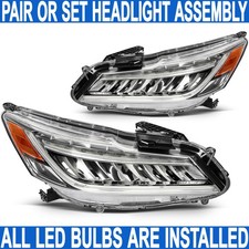 Pairset Full Led Drl Headlight W Bulb For Honda Accord Touring Sedan 2016 2017 Pairset Full Led Drl Headlight W Bulb For Honda Accord Touring Sedan 2016 2017