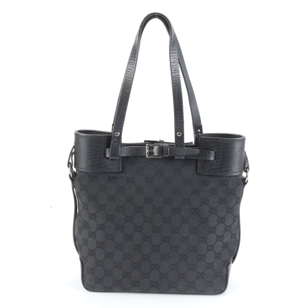 Gucci GG Canvas Tote Bag Leather Control Card Used, Slight Wear