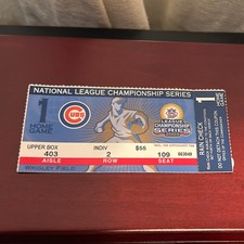 Chicago Cubs 2003 NLCS Championship Series Ticket Stub Upper Box 403