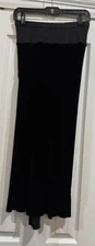 Rick Owens Silk  blend velvet fishtail skirt w/ ribbed waist skirt size small