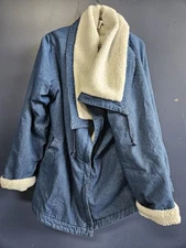 Denim MOBES Jean Trucker Jacket Unisex, Size 2XL, Blue Light Wash