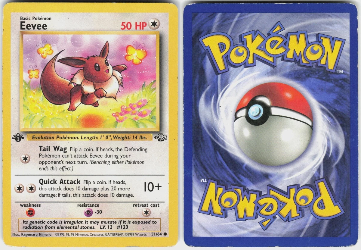 25+ Eevee Pokémon TCG 1st Edition Individual Trading Card Games
