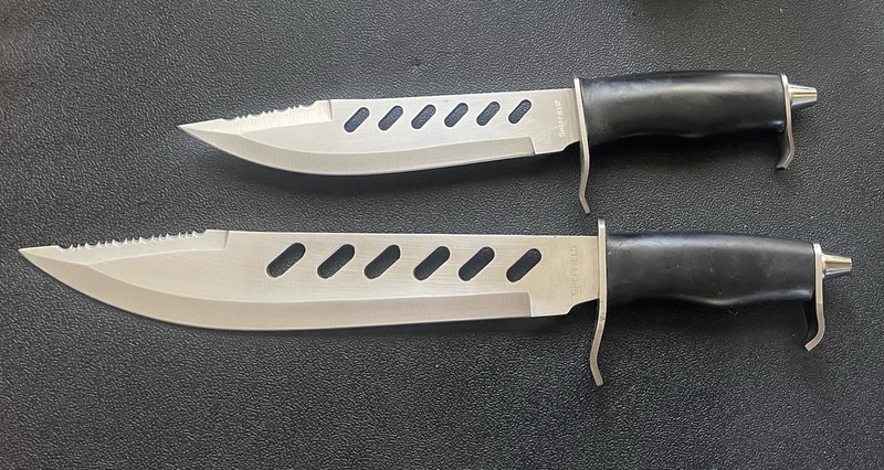 2 Outdoors Sheffield Hunting Bowie Knives 15”Overall & 12”Overall Without Sheath