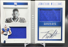 Panini Playbook Rookie Booklet Autograph Jonathan Williams Buffalo Bills /199