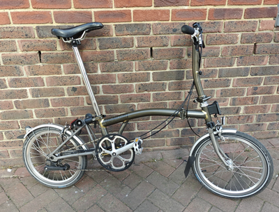 Brompton Superlight (P Line) 2 Speed Titanium S Bars - Raw Lacquer