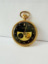Vintage Caravelle Pocket Watch Gold Tone Case Swiss 8951 - Works