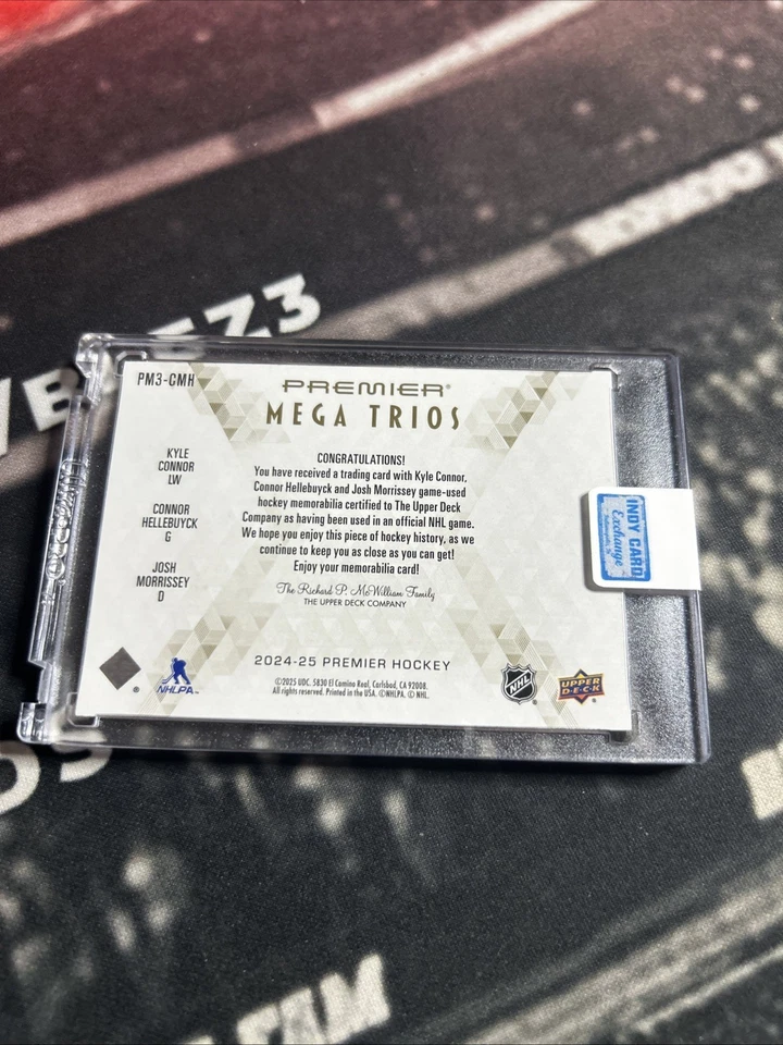 2024-25 Premier Mega Trios Kyle Connor, Connor Hellebuyck, Josh Morrissey /25 - Image 4 of 4