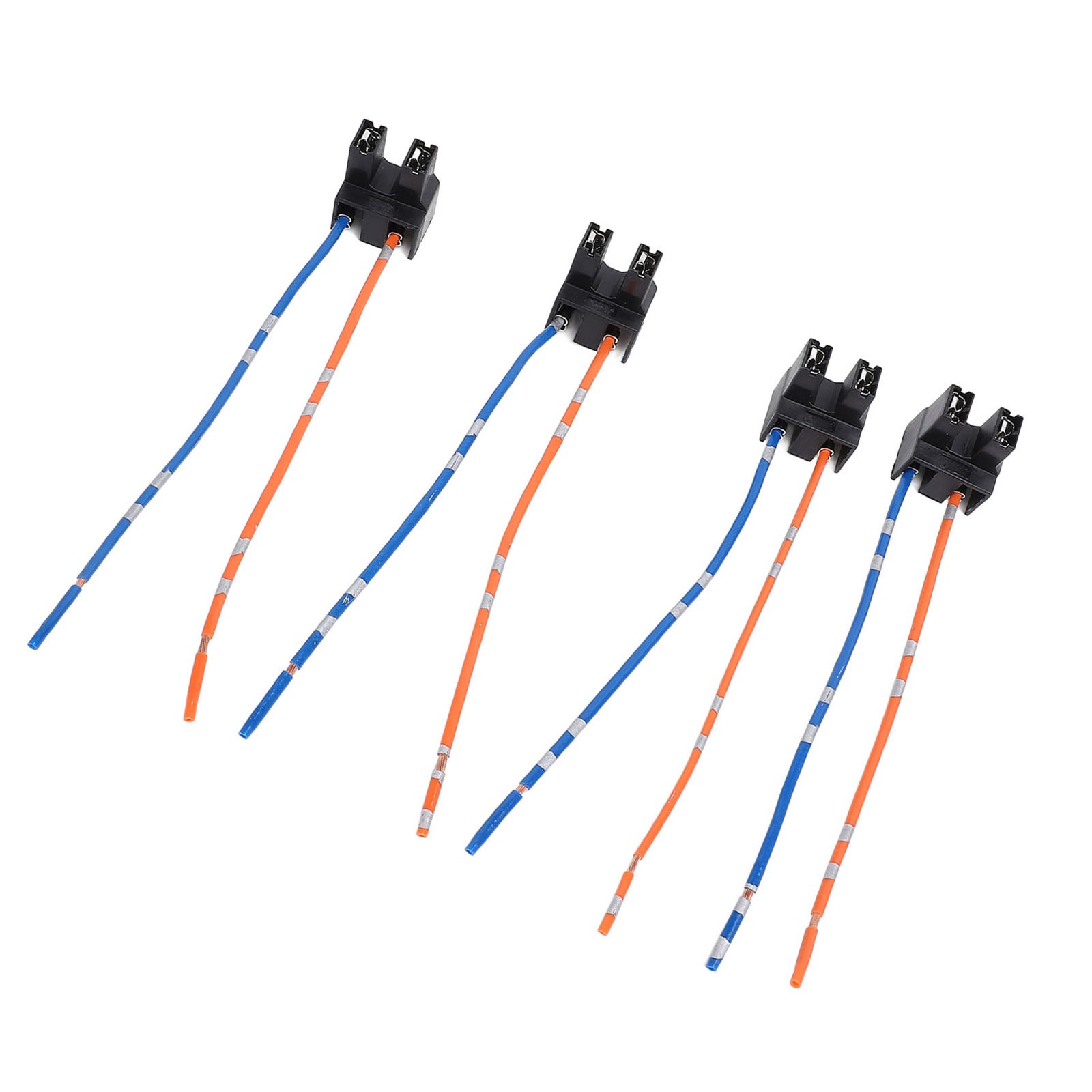 4pcs H7 Headlight Socket Wiring Harness DC12-24V Female Connector Wire Harness