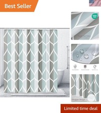 Geometric Grey Blend Shower Curtain 72x72 - Machine Washable Waterproof Design
