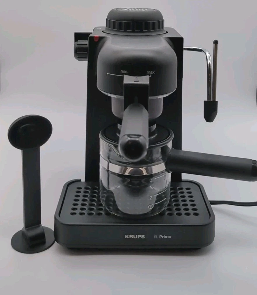 Krups IL Primo Espresso Cappuccino Coffee Maker Frother Carafe Working Black 972