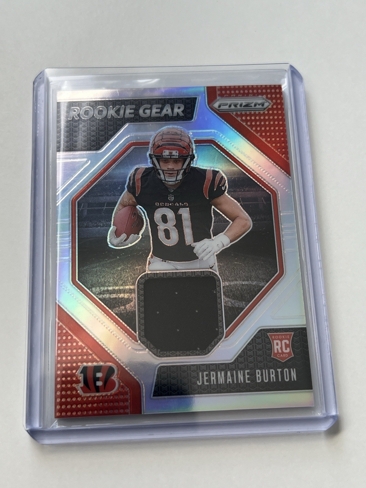 2024 Panini Prizm - Rookie Gear Jermaine Burton #RG-JBN (MEM, RC) Bengals