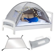 Bed Tent for Kids Indoor Fort - Magical Dream Tents for Boys Pop Up Gray Twin